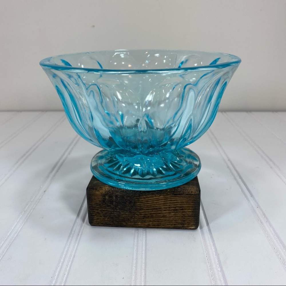 Vintage Light blue Viking Glass bowl